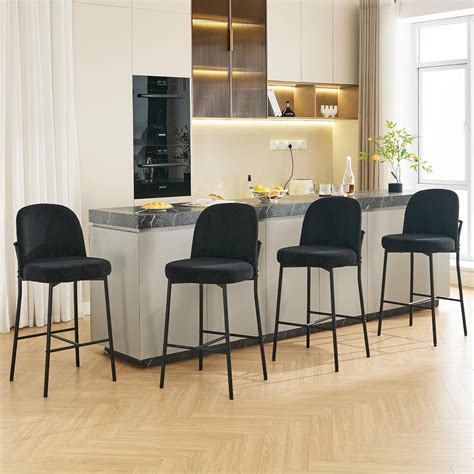 28 metal and fabric bar stool|Amazon.com: LONXIU Bar Stools Set of 4, Modern Bar Height .